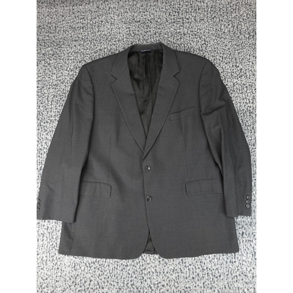 Brooks Brothers Blazer Mens 48L Charcoal Grey Excellent Wool Stretch Jacket
